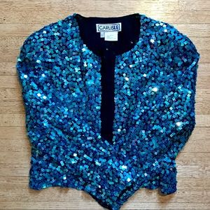 Vintage Carlisle Sequined Blazer